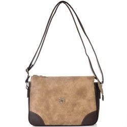 ДАМСКА ЧАНТА ПРЕЗ РАМО-S1325-БЕЖОВО/КАФЯВО