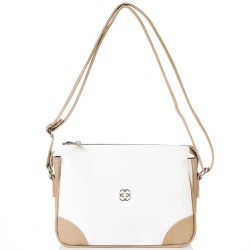 ДАМСКА ЧАНТА ПРЕЗ РАМО-S1325-БЯЛО/БЕЖОВО