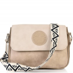 ДАМСКА ЧАНТА ПРЕЗ РАМО-S1342-БЕЖОВА