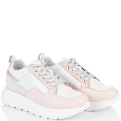 ДАМСКИ КЕЦОВЕ ОТ ЕСТЕСТВЕНА КОЖА-OMEGA 30-БЯЛО/ПУДРА