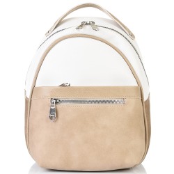 БЪЛГАРСКА ДАМСКА РАНИЦА-S1334-БЯЛО/БЕЖОВО