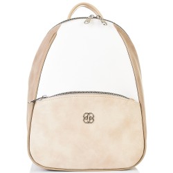 БЪЛГАРСКА ДАМСКА РАНИЦА-S1323-БЕЖОВО/БЯЛО