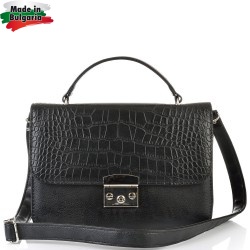 ДАМСКА ЧАНТА ПРЕЗ РАМО-719-ЧЕРНА