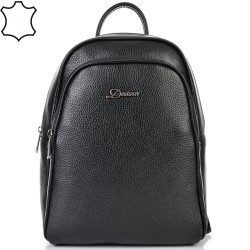 ДАМСКА РАНИЦА ОТ ЕСТЕСТВЕНА КОЖА-453-ЧЕРНА