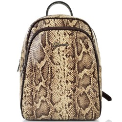 ДАМСКА РАНИЦА ОТ ЕСТЕСТВЕНА КОЖА-453-ЕФЕКТНА-КАФЯВО/БЕЖОВО