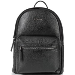 ДАМСКА РАНИЦА ОТ ЕСТЕСТВЕНА КОЖА-3139-ЕФЕКТНА-ЧЕРНА