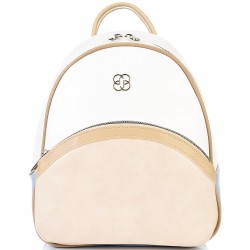 БЪЛГАРСКА ДАМСКА РАНИЦА-S1316-ПЕРЛА-БЯЛО/СИНЬО/БЕЖОВО