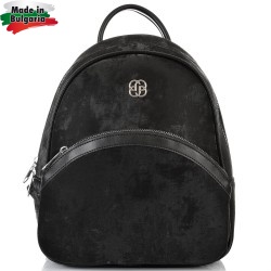 БЪЛГАРСКА ДАМСКА РАНИЦА-S1316-ПЕРЛА-БЯЛО/ЗЕЛЕНО/БЕЖОВО