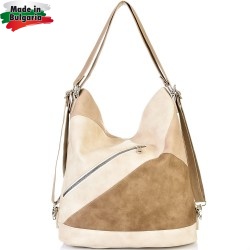 БЪЛГАРСКА ДАМСКА ЧАНТА/РАНИЦА-S1351-БЕЖОВА