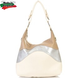 ДАМСКА ЧАНТА-T2194-БЕЖОВО/СИВО