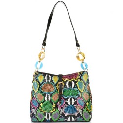 ДАМСКА ЕЛЕГАНТНА ЧАНТА-525-ЧЕРНО/СИНЬО/ЗЕЛЕНО