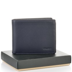 МЪЖКО ПОРТМОНЕ GRANDE ОТ ЕСТЕСТВЕНА КОЖА-1506-ТЪМНО СИНЬО