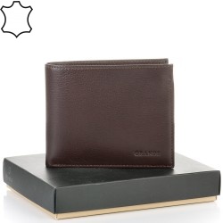 МЪЖКО ПОРТМОНЕ GRANDE ОТ ЕСТЕСТВЕНА КОЖА-1556-КАФЯВО