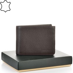 МЪЖКО ПОРТМОНЕ GRANDE ОТ ЕСТЕСТВЕНА КОЖА-1404-КАФЯВО