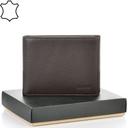 МЪЖКО ПОРТМОНЕ GRANDE ОТ ЕСТЕСТВЕНА КОЖА-1530-КАФЯВО