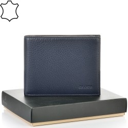 МЪЖКО ПОРТМОНЕ GRANDE ОТ ЕСТЕСТВЕНА КОЖА-1530-ТЪМНО СИНЬО