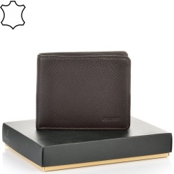 МЪЖКО ПОРТМОНЕ GRANDE ОТ ЕСТЕСТВЕНА КОЖА-1504-КАФЯВО