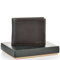 МЪЖКО ПОРТМОНЕ GRANDE ОТ ЕСТЕСТВЕНА КОЖА-1534-КАФЯВО