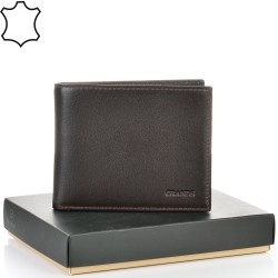 МЪЖКО ПОРТМОНЕ GRANDE ОТ ЕСТЕСТВЕНА КОЖА-1534-КАФЯВО