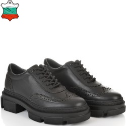 ДАМСКИ ОБУВКИ ОТ ЕСТЕСТВЕНА КОЖА-D6060-ЧЕРНИ