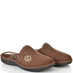 МЪЖКИ ПАНТОФИ НА АНАТОМИЧНО ХОДИЛО-129-КАФЯВИ