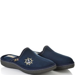 МЪЖКИ ПАНТОФИ НА АНАТОМИЧНО ХОДИЛО-129-ТЪМНО СИНИ