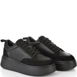 ДАМСКИ КЕЦОВЕ ОТ ЕСТЕСТВЕНА КОЖА-D7010-ЧЕРНИ