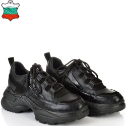 ДАМСКИ КЕЦОВЕ ОТ ЕСТЕСТВЕНА КОЖА-D6040-ЧЕРНИ