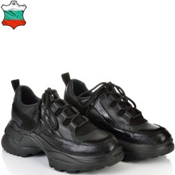 ДАМСКИ КЕЦОВЕ ОТ ЕСТЕСТВЕНА КОЖА-D6040-ЧЕРНИ