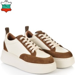 ДАМСКИ КЕЦОВЕ ОТ ЕСТЕСТВЕНА КОЖА-D7010-БЕЖОВО/ТАБА