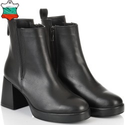 ДАМСКИ БОТИ НА ТОК ОТ ЕСТЕСТВЕНА КОЖА-JANET4-1599-ЧЕРНИ