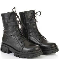 ДАМСКИ БОТИ ОТ ЕСТЕСТВЕНА КОЖА-ASTERIA 3-1337-ЧЕРНИ