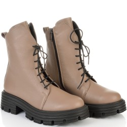 ДАМСКИ БОТИ ОТ ЕСТЕСТВЕНА КОЖА-ASTERIA 5-1603-ТАУПЕ