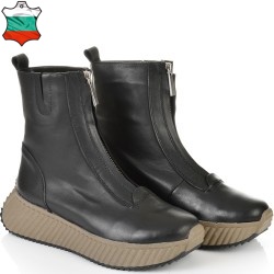 ДАМСКИ СПОРТНИ БОТИ ОТ ЕСТЕСТВЕНА КОЖА-060-1568-ЧЕРНИ