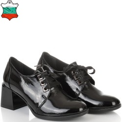 ДАМСКИ ОБУВКИ НА ТОК ОТ ЕСТЕСТВЕН ЛАК-JANET2-1360-ЧЕРНИ