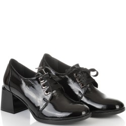 ДАМСКИ ОБУВКИ НА ТОК ОТ ЕСТЕСТВЕН ЛАК-JANET2-1360-ЧЕРНИ