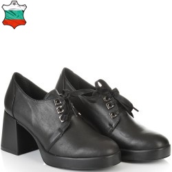 ДАМСКИ ОБУВКИ НА ТОК ОТ ЕСТЕСТВЕНА КОЖА-JANET4-1360-ЧЕРНИ