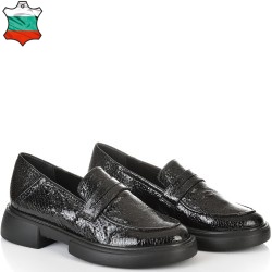ДАМСКИ МОКАСИНИ ОТ ЕФЕКТНА ЕСТЕСТВЕНА КОЖА-C180-1522CH-ЧЕРНИ