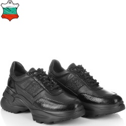 ДАМСКИ КЕЦОВЕ ОТ ЕСТЕСТВЕНА КОЖА-D6065-ЧЕРНИ