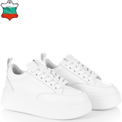 ДАМСКИ КЕЦОВЕ ОТ ЕСТЕСТВЕНА КОЖА-D7010-БЕЛИ