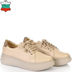 ДАМСКИ КЕЦОВЕ ОТ ЕСТЕСТВЕНА КОЖА- LUSI-1378-БЕЖОВИ