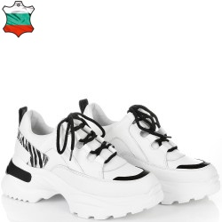 ДАМСКИ КЕЦОВЕ ОТ ЕСТЕСТВЕНА КОЖА-D6040-БЕЛИ