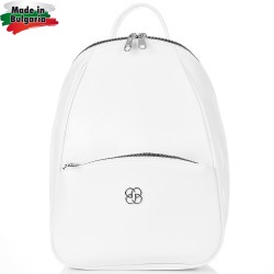 БЪЛГАРСКА ДАМСКА РАНИЦА-S1323-ПЕРЛА-БЯЛА