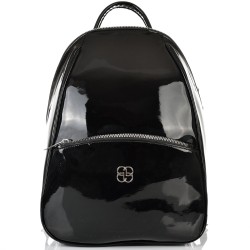 БЪЛГАРСКА ДАМСКА РАНИЦА-S1323-ЛАК-ЧЕРНА