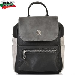 БЪЛГАРСКА ДАМСКА РАНИЦА-S1353-ЧЕРНО/СИВО