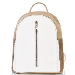 БЪЛГАРСКА ДАМСКА РАНИЦА-S1332-БЯЛО/БЕЖОВО