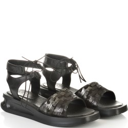 ДАМСКИ САНДАЛИ ОТ ЕСТЕСТВЕНА КОЖА-22051-1592-ЧЕРНИ