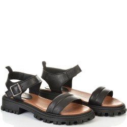 ДАМСКИ САНДАЛИ ОТ ЕСТЕСТВЕНА КОЖА-TMS-024-1609-ЧЕРНИ