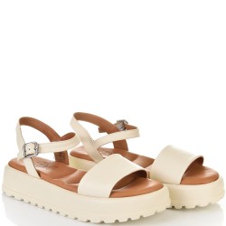 ДАМСКИ САНДАЛИ НА ПЛАТФОРМА ОТ ЕСТЕСТВЕНА КОЖА-5000-199-БЕЖОВИ