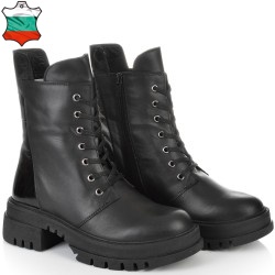 ДАМСКИ БОТИ ОТ ЕСТЕСТВЕНА КОЖА/ЛАК-TAYRA 03-ЧЕРНИ